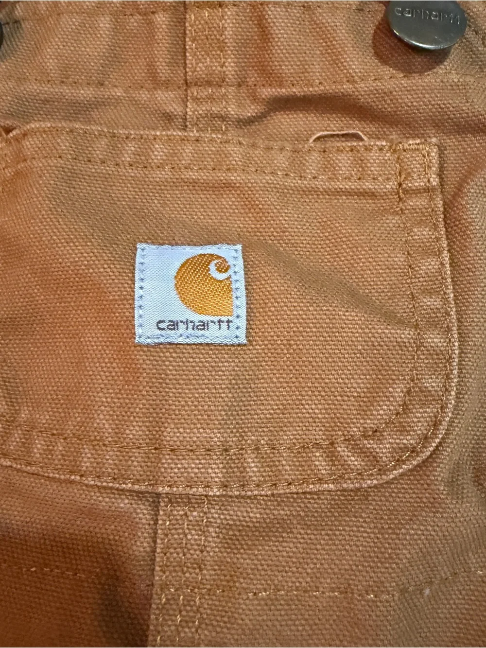 Carhartt Kids Brown Overalls - Durable Workstyle Bottoms Sz 18M